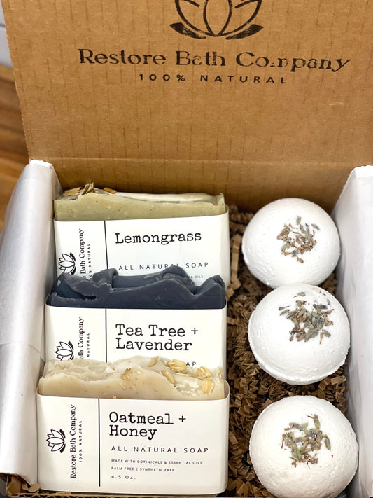 3 Pack Soap Bundle with 3 small bath bombs