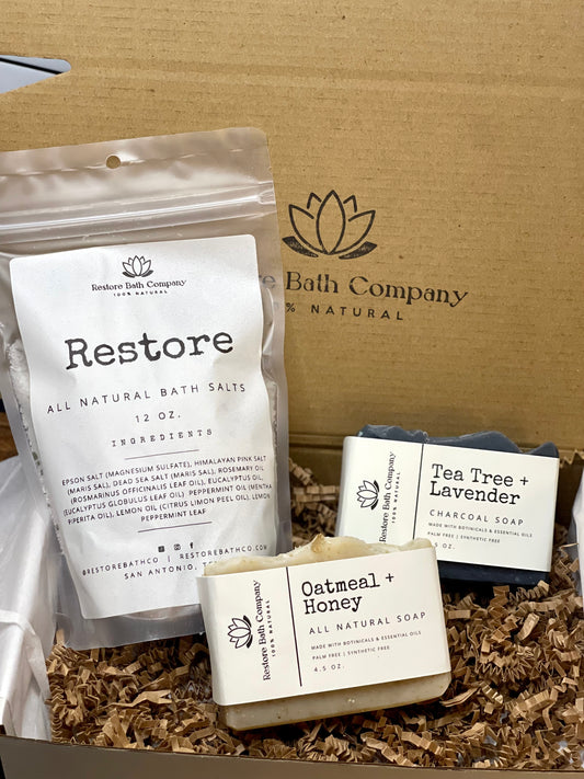 Bath Salt and Artisan Soap Bundle Gift Set