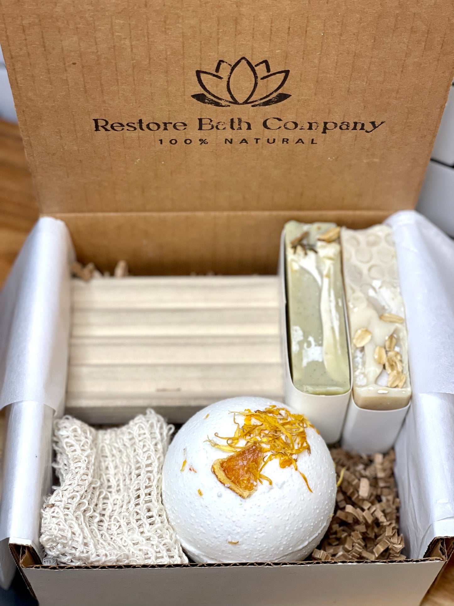 Artisan Soap Bundle with Large Bath Bomb and Assessory Gift Set